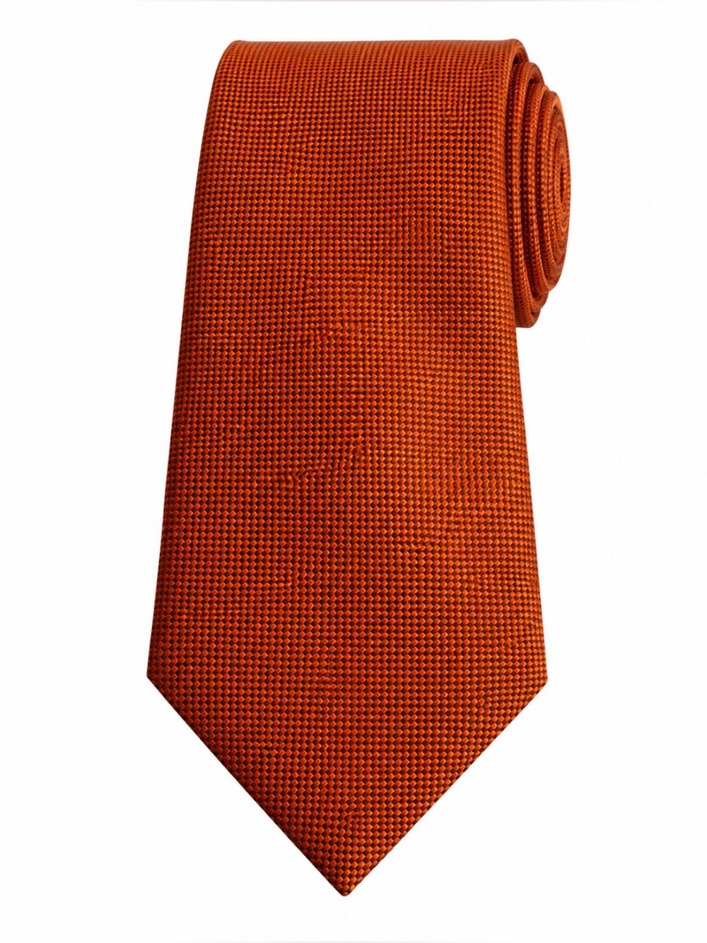 Canali 100% Silk Orange Jacquard Tie Made in Italy
